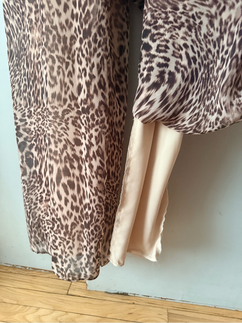 Leopard Print Halter Wide-Leg Jumpsuit - Brown - Picture 3 of 5